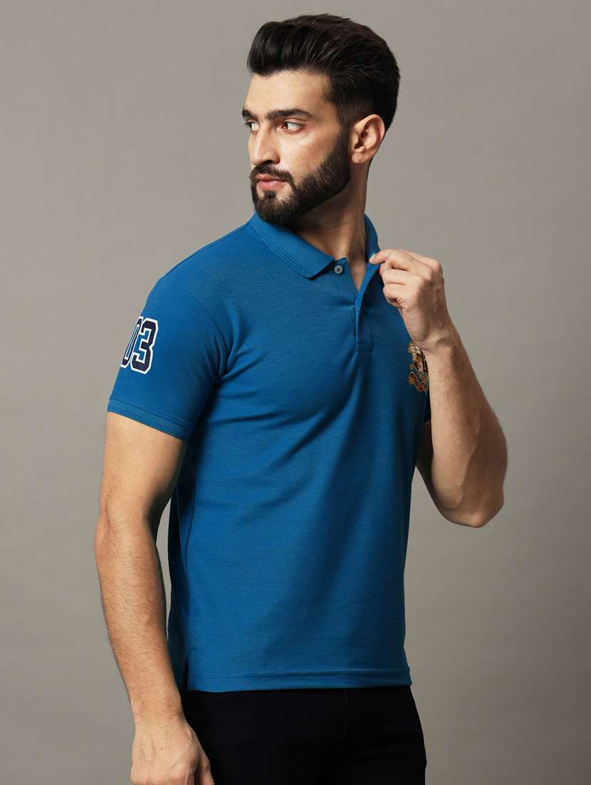 men logo print short sleeve regular fit polo t-shirt - 21972422 - Standard Image - 1