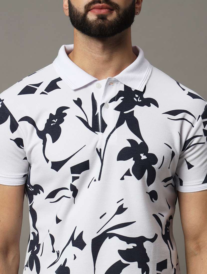 men printed short sleeve regular fit polo t-shirt - 21972427 -  Standard Image - 4
