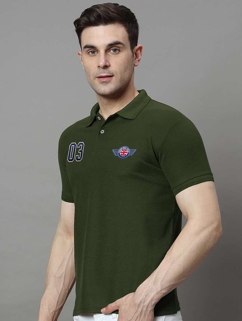 men logo print short sleeve regular fit polo t-shirt - 21972439 -  Standard Image - 1
