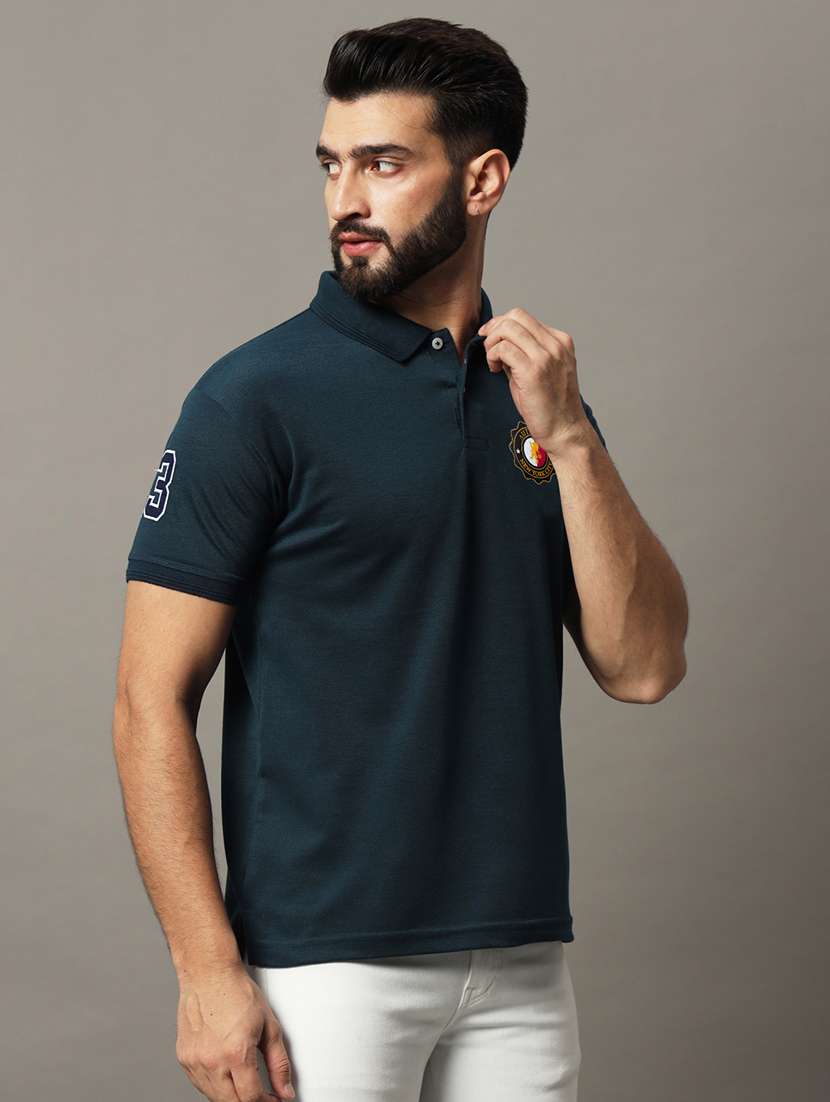 men logo print short sleeve regular fit polo t-shirt - 21972446 -  Standard Image - 1