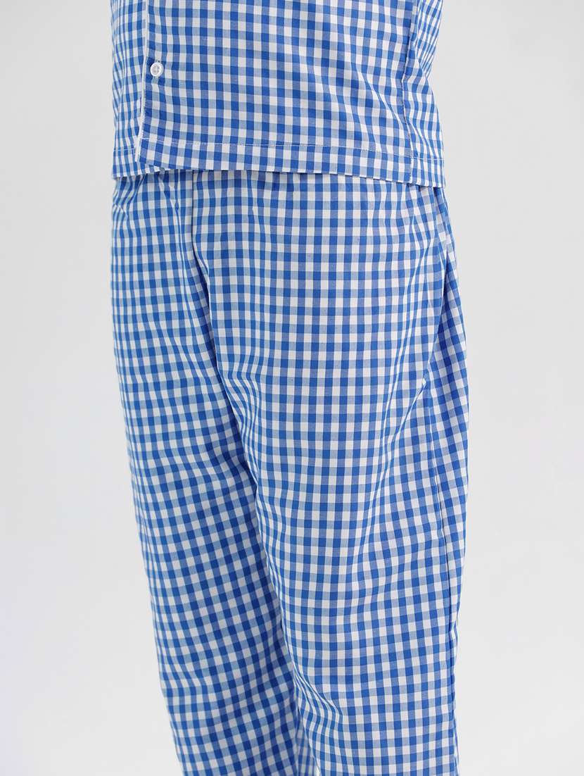 boys checkered short sleeve pyjama set nightwear - 21972512 -  Standard Image - 4