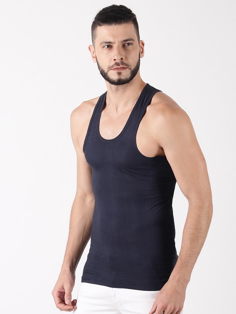 men pack of 12 multi colored solid sleeveless vest - 21972653 -  Standard Image - 1