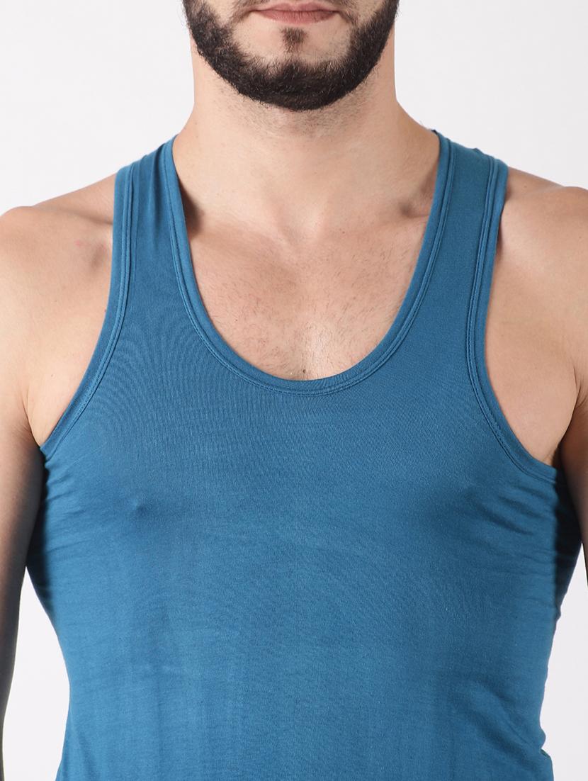 men pack of 12 multi colored solid sleeveless vest - 21972653 - Standard Image - 4