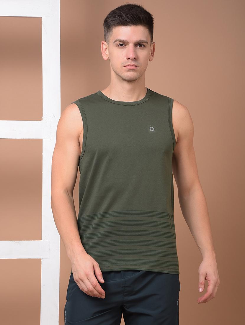 men striped sleeveless regular fit vest - 21972722 - Zoom Image - 0