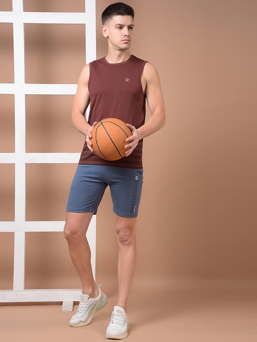 men striped sleeveless regular fit vest - 21972724 - Standard Image - 4
