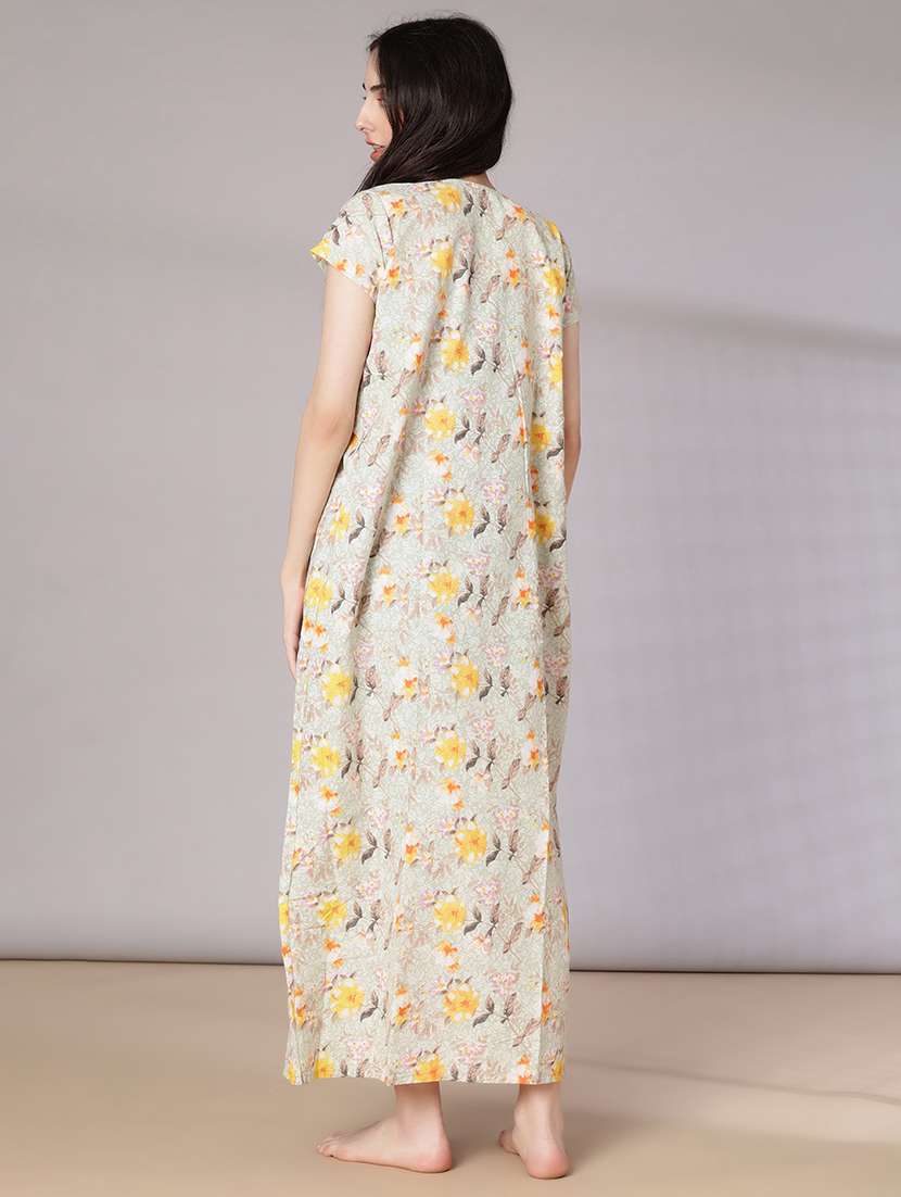 women printed short sleeve nighty - 21973013 -  Standard Image - 4