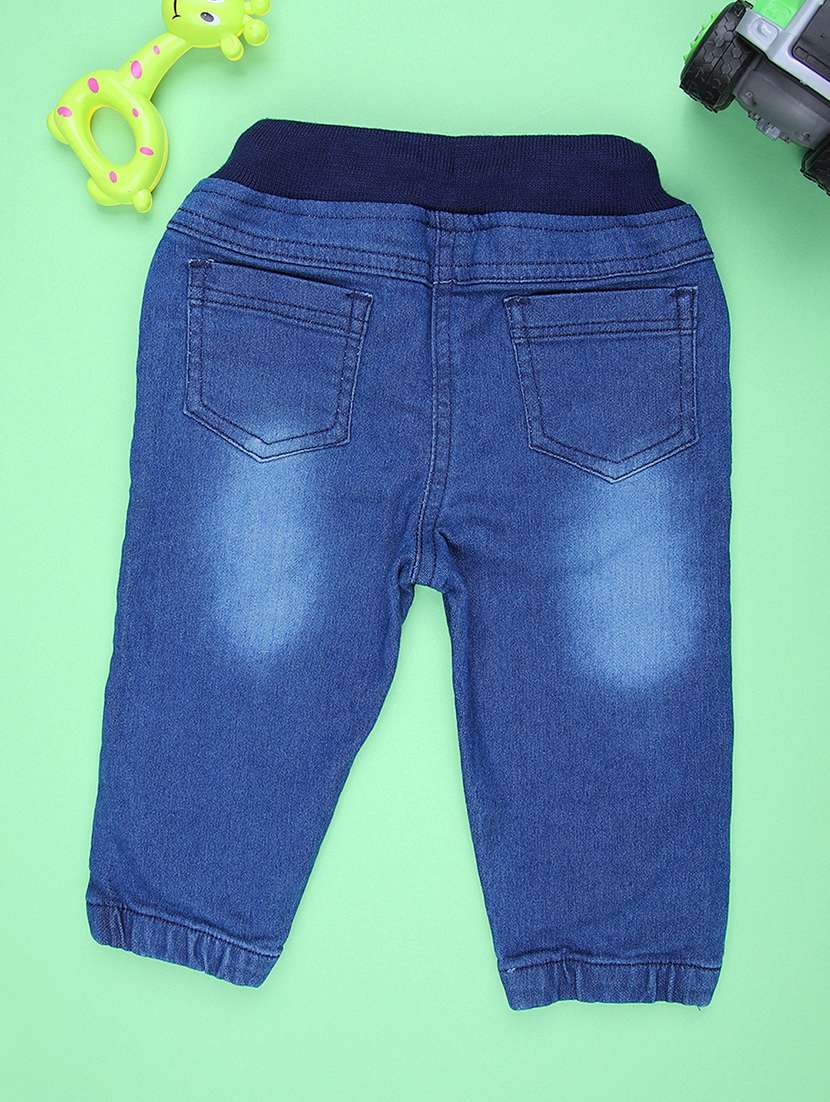 girls washed embroidered denim jogger - 21973026 - Standard Image - 1