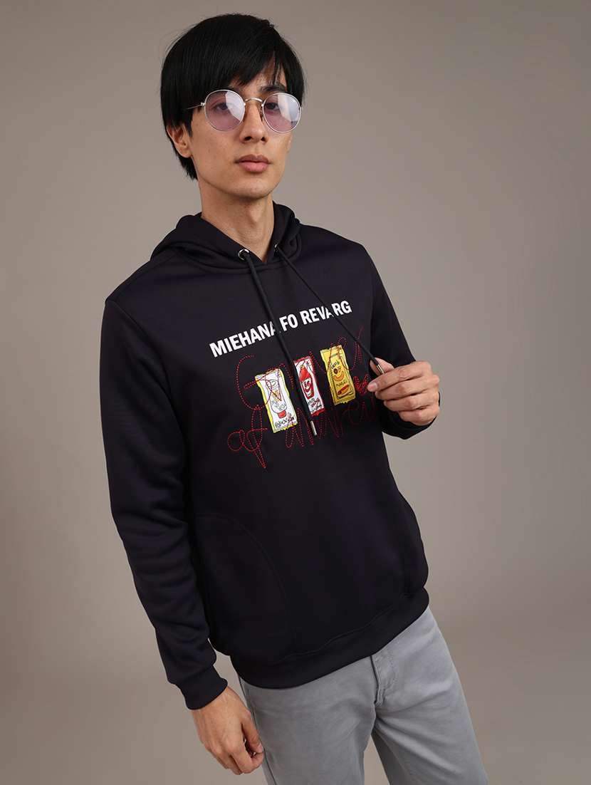 men printed long sleeve regular fit sweatshirt