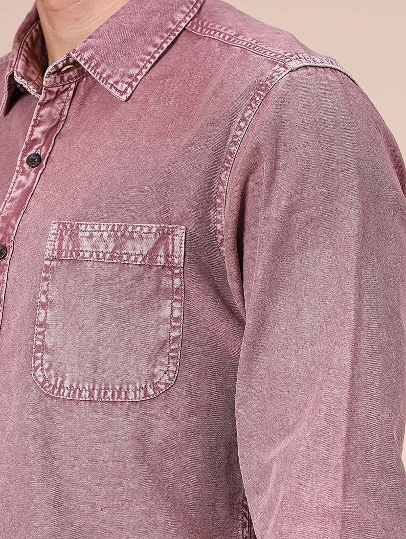 men solid long sleeve regular fit shirt - 21973715 -  Standard Image - 4