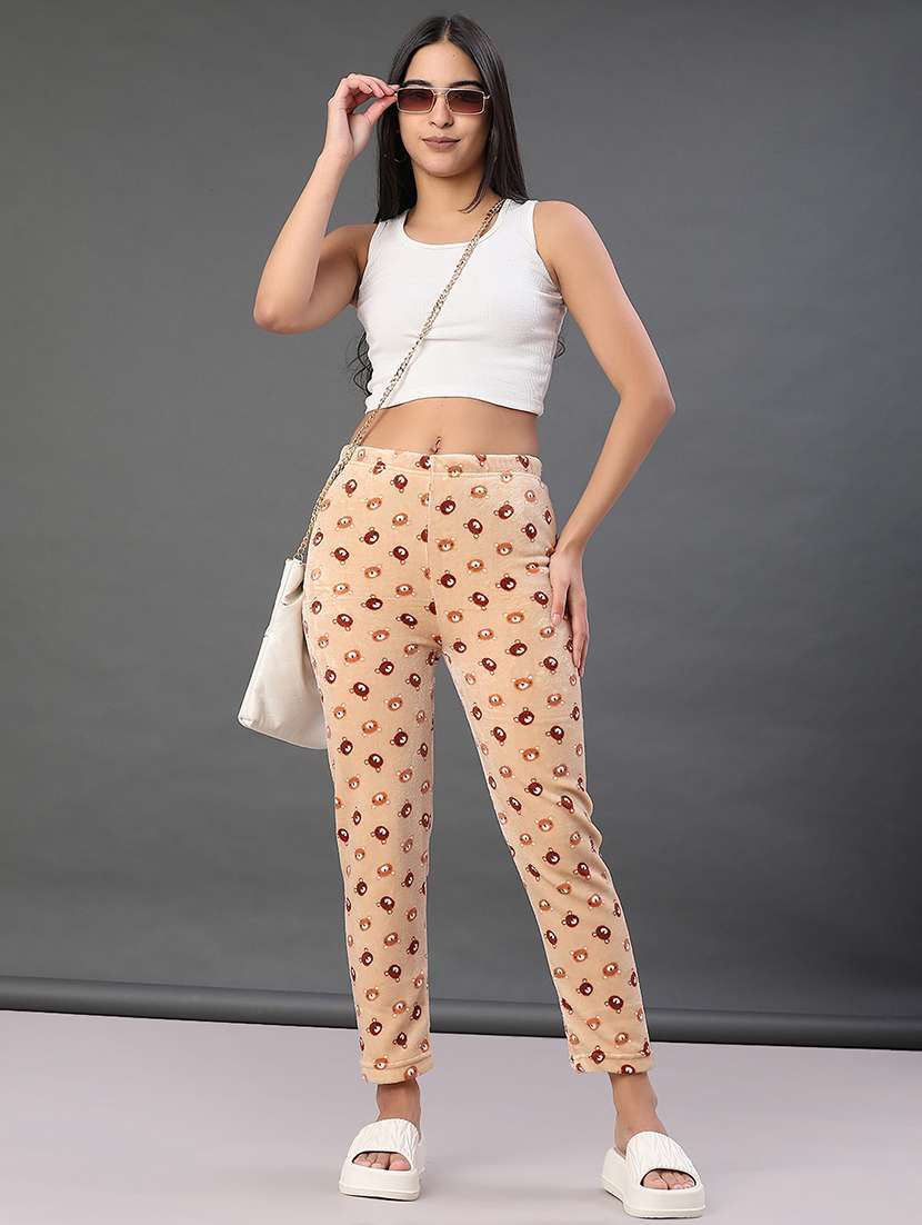 women printed mid rise winter wear pyjama - 21973832 -  Standard Image - 4
