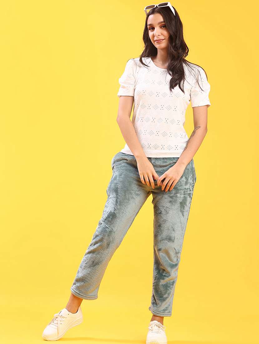 women solid mid rise pajama - 21973900 -  Standard Image - 4