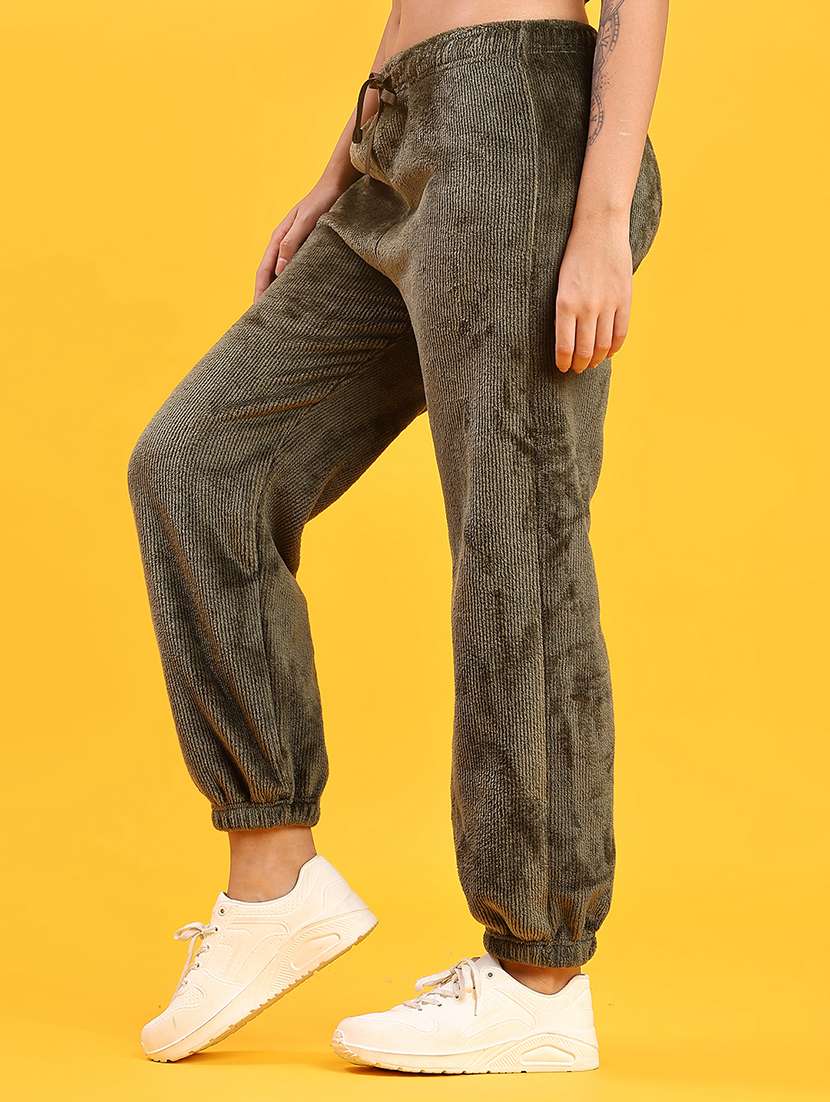 women solid mid rise jogger - 21973901 -  Standard Image - 1