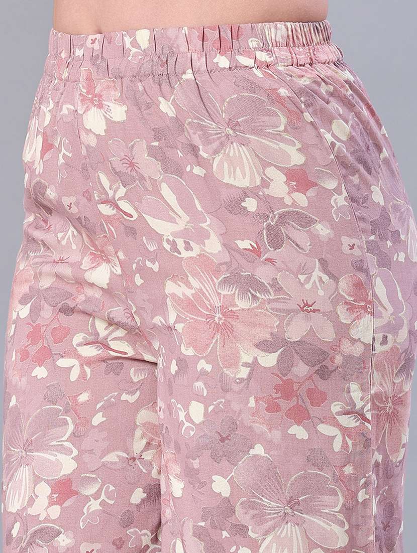 women printed three quarter sleeve co-ord set - 21973905 -  Standard Image - 4