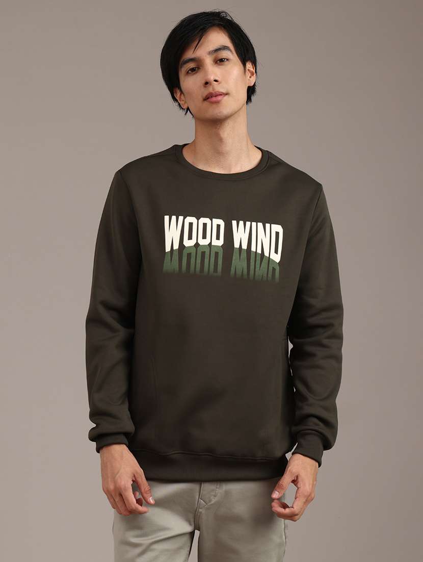 men typographic long sleeve regular fit sweatshirt - 21974257 -  Standard Image - 1