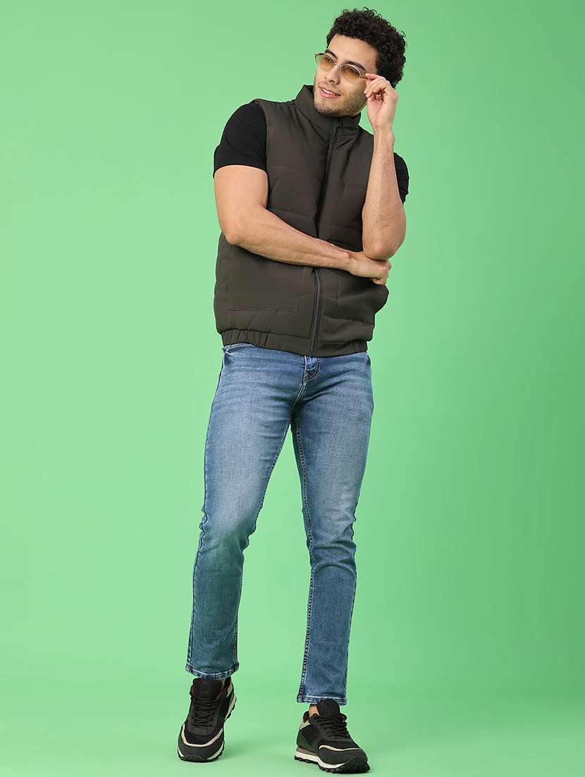 men solid sleeveless lightweight puffer jacket - 21974412 -  Standard Image - 4