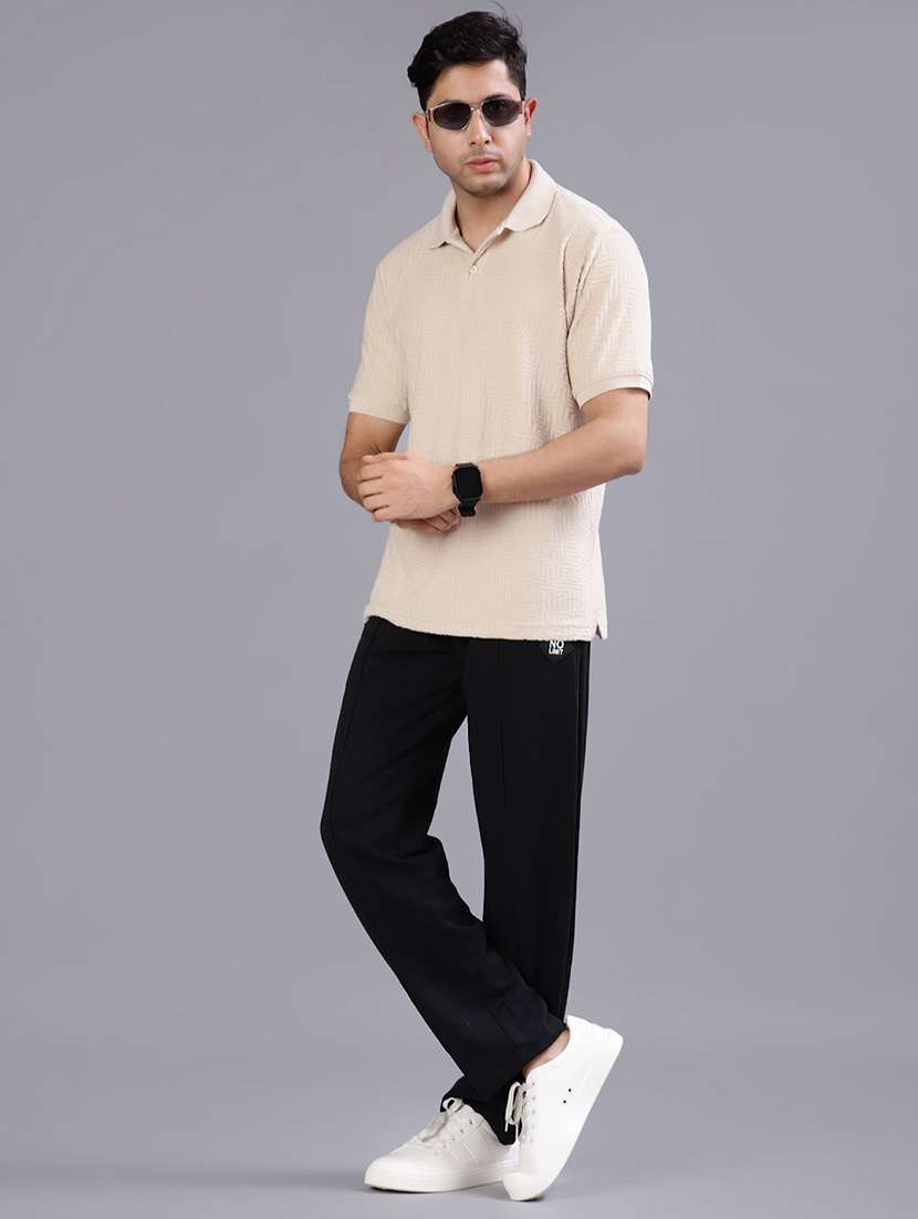 men solid mid rise full length track pant - 21974438 -  Standard Image - 4