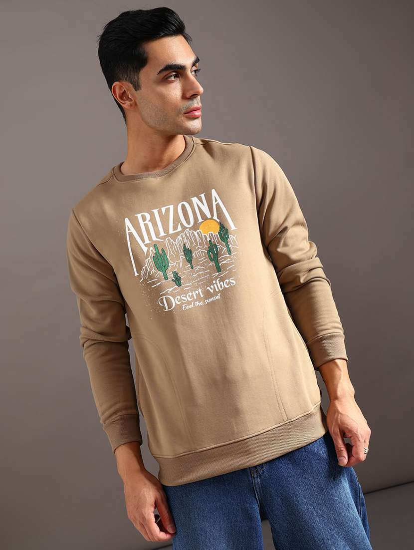 men printed long sleeve sweatshirt - 21974587 -  Standard Image - 1