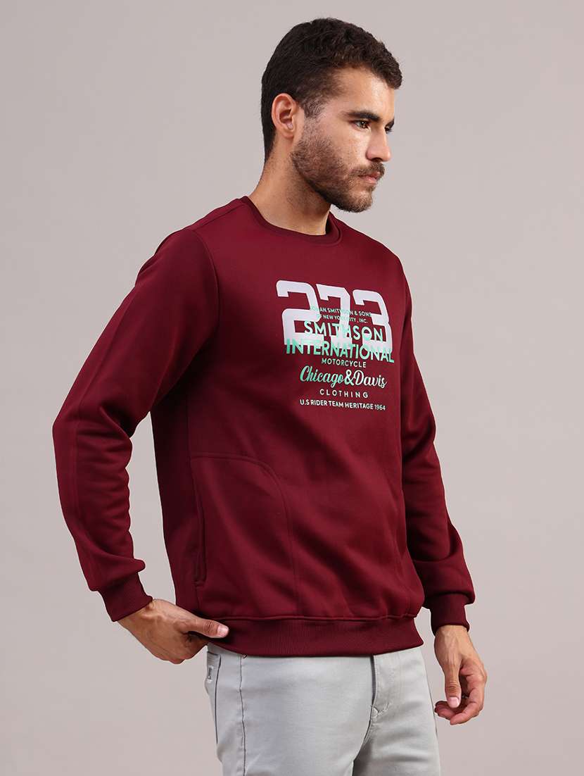 men typographic long sleeve regular fit sweatshirt - 21974588 -  Standard Image - 1