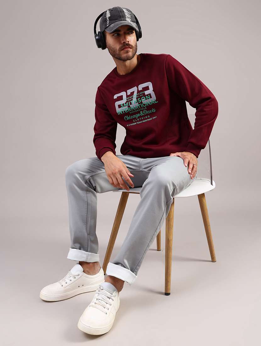 men typographic long sleeve regular fit sweatshirt - 21974588 -  Standard Image - 4