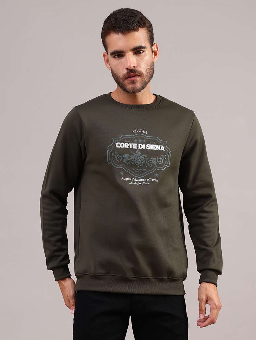 men printed long sleeve regular fit sweatshirt - 21974591 -  Standard Image - 1
