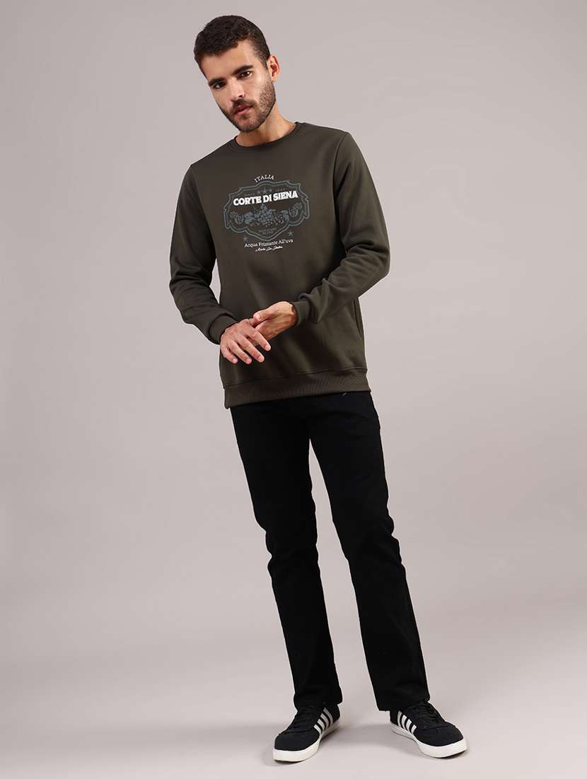 men printed long sleeve regular fit sweatshirt - 21974591 -  Standard Image - 4