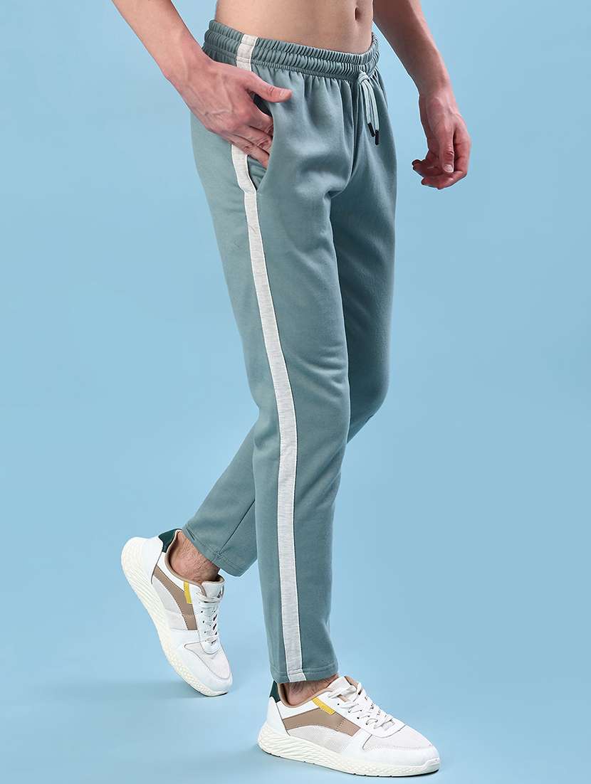 men solid mid rise full length track pant - 21974707 -  Standard Image - 1