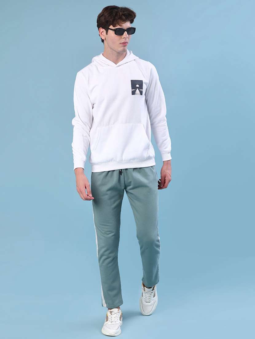 men solid mid rise full length track pant - 21974707 -  Standard Image - 4