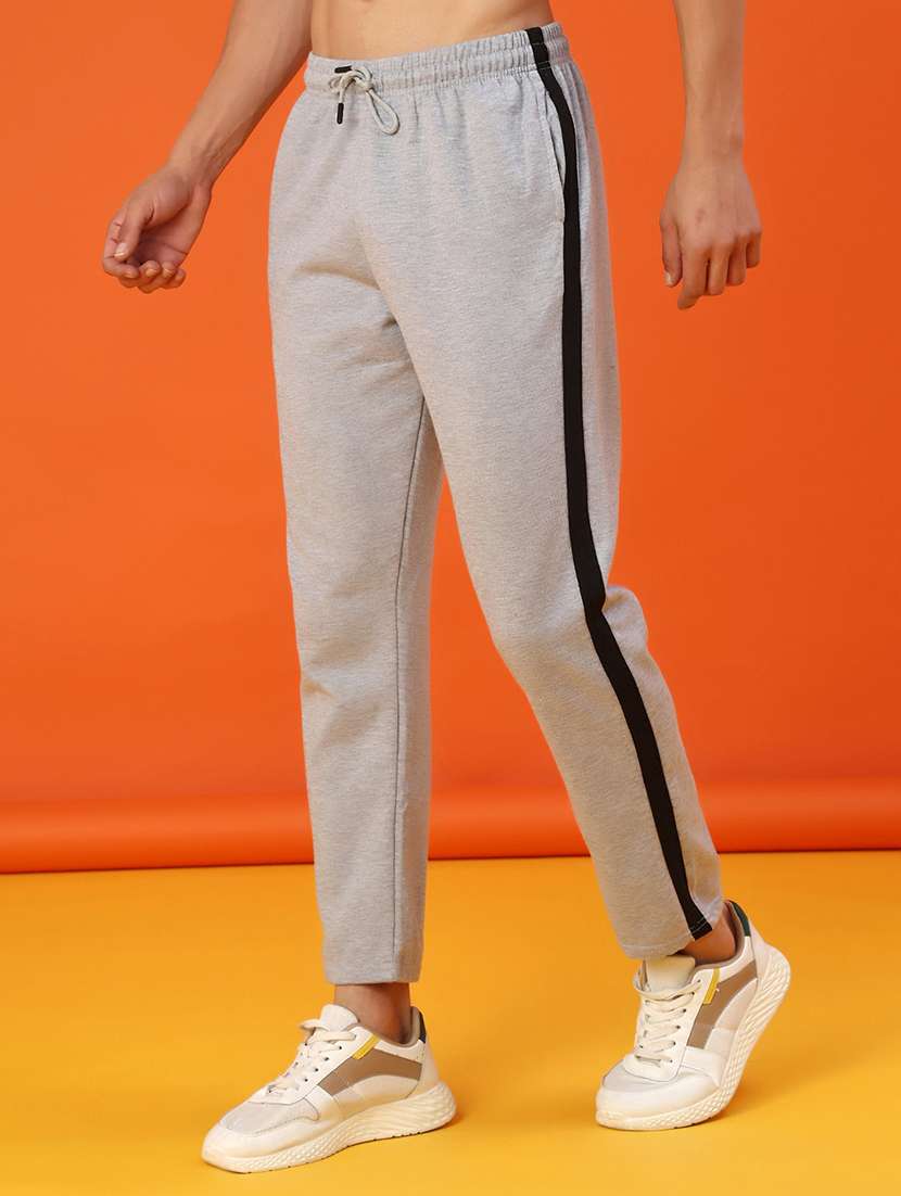 men solid mid rise full length track pant - 21974709 -  Standard Image - 1