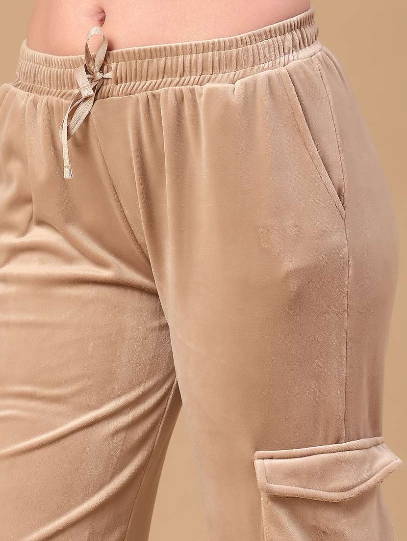 women solid mid rise cargo - 21974721 -  Standard Image - 4