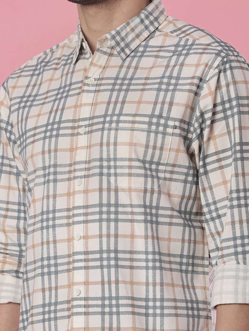 men checkered collared long sleeve shirt - 21974744 -  Standard Image - 4