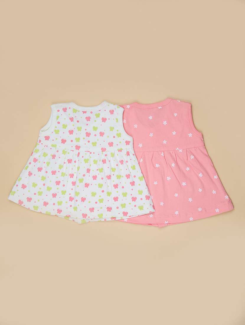 kids pack of 2 printed round neck frock - 21974839 -  Standard Image - 1