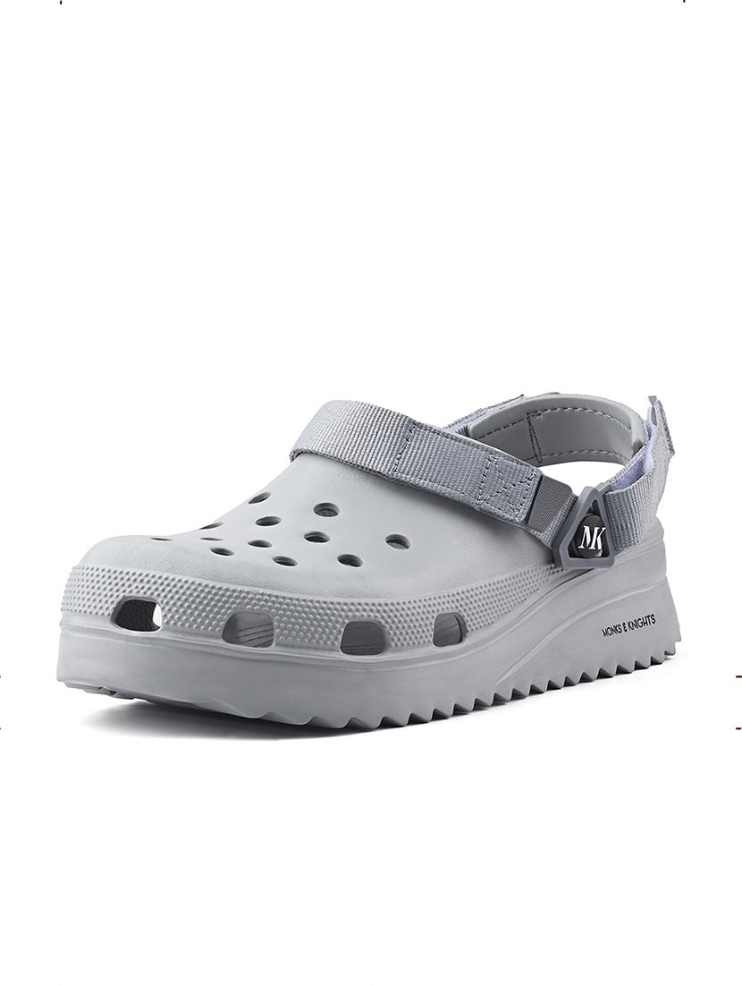 men grey solid crocs - 21974853 - Standard Image - 1