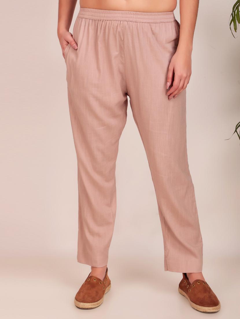 women solid mid rise ankle length tapered pant - 21974988 -  Zoom Image - 0