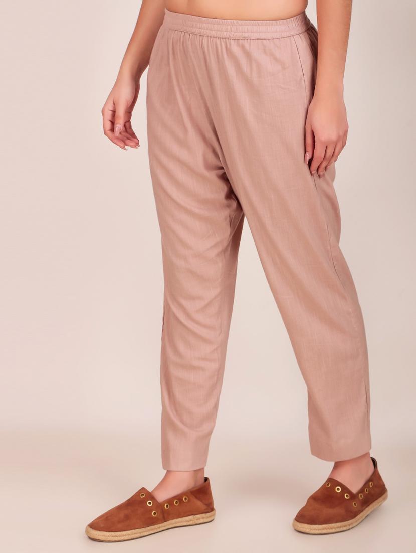 women solid mid rise ankle length tapered pant - 21974988 -  Standard Image - 1