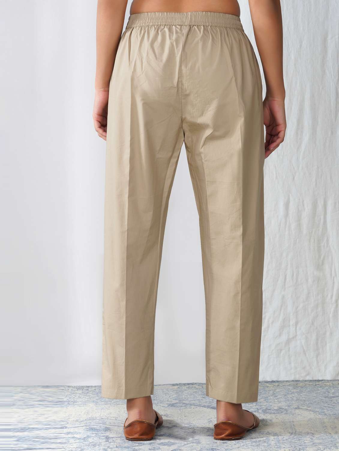 women solid mid rise ankle length tapered pant - 21975036 -  Standard Image - 1