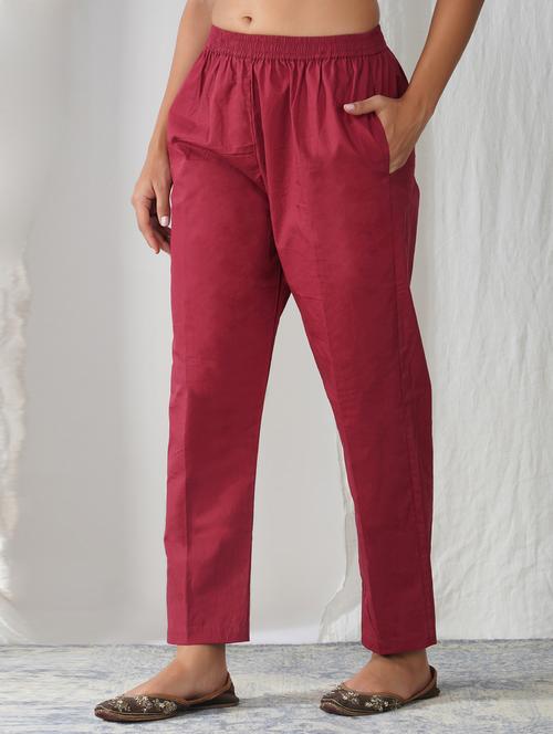 women solid mid rise straight tapered pant - 21975037 - Standard Image - 0
