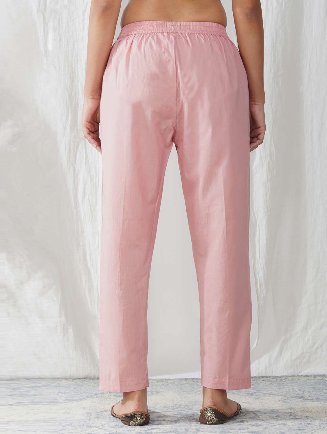 women solid mid rise ankle length tapered pant - 21975051 -  Standard Image - 1