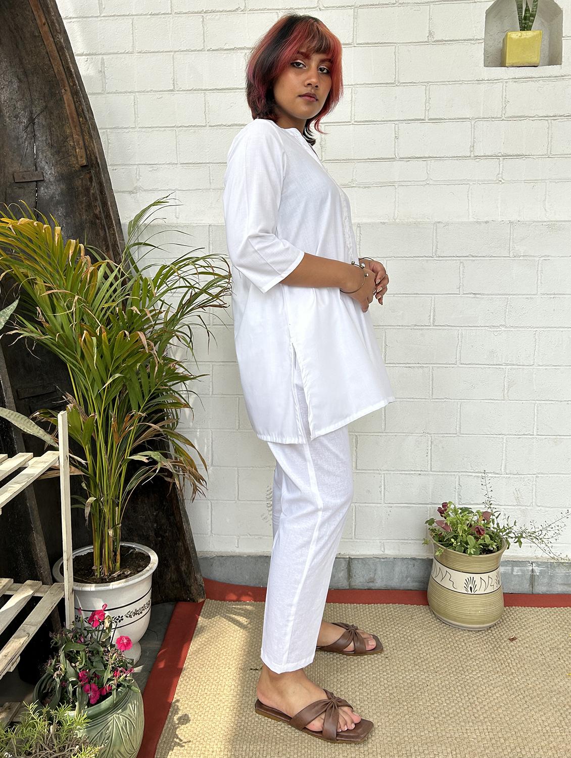 women three quarter sleeve ethnic co-ord set - 21975100 -  Standard Image - 1