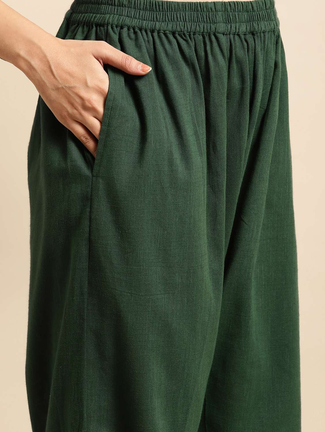 women solid with work long sleeve kurta pant with dupatta set - 21975121 -  Standard Image - 4