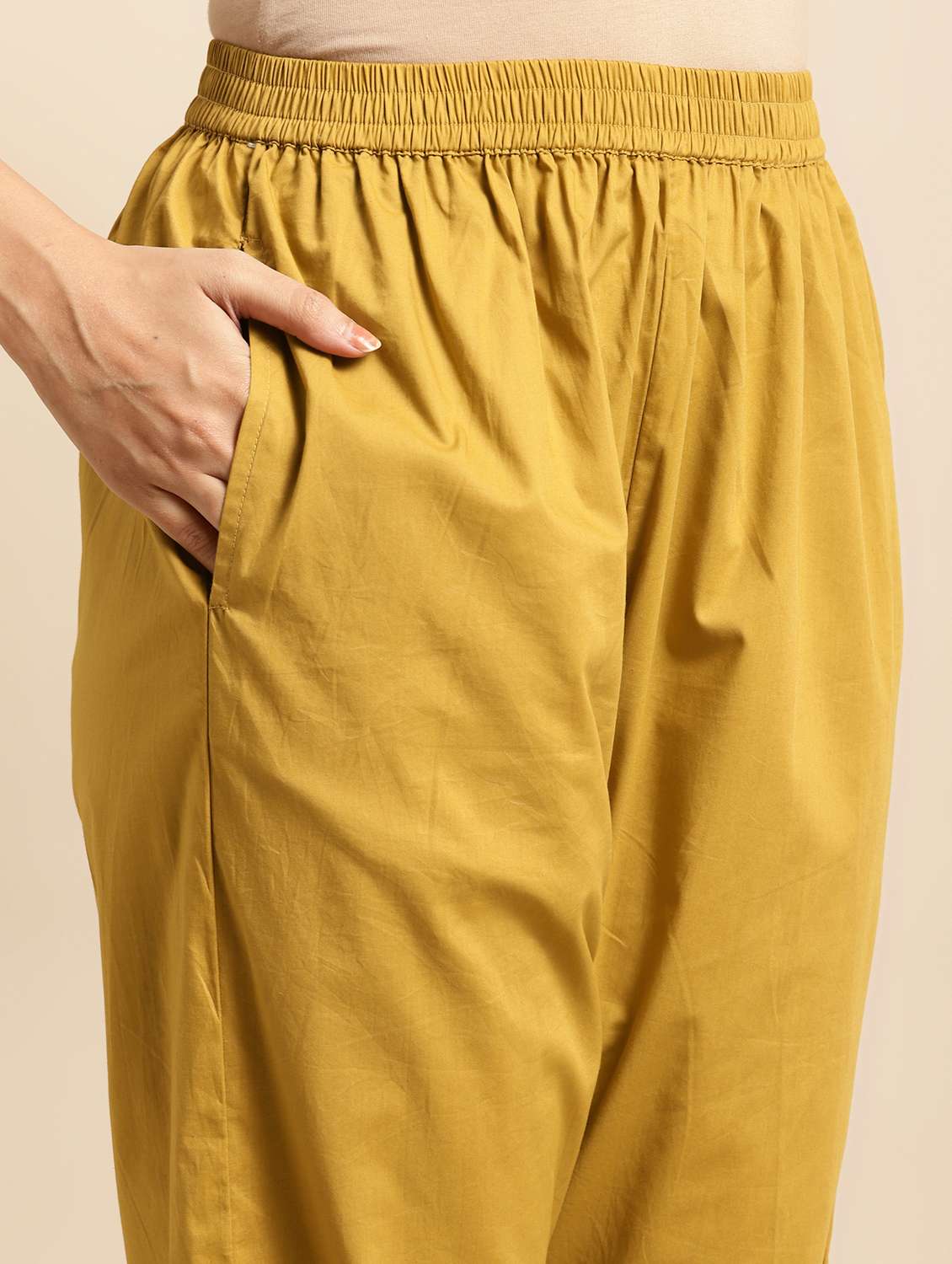 women solid with work three quarter sleeve kurta pant with dupatta set - 21975122 -  Standard Image - 4