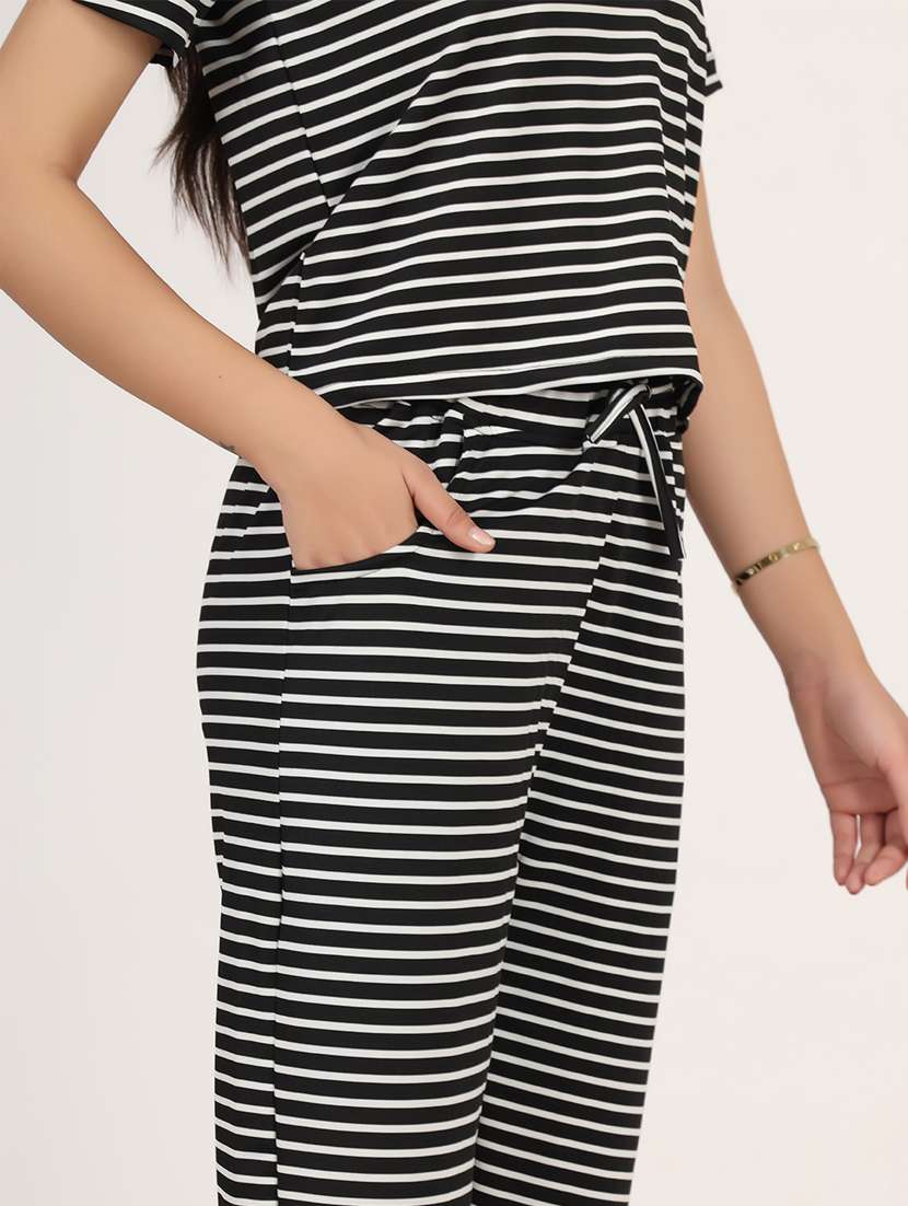women striped t-shirt and trouser co-ord set - 21975215 -  Standard Image - 4