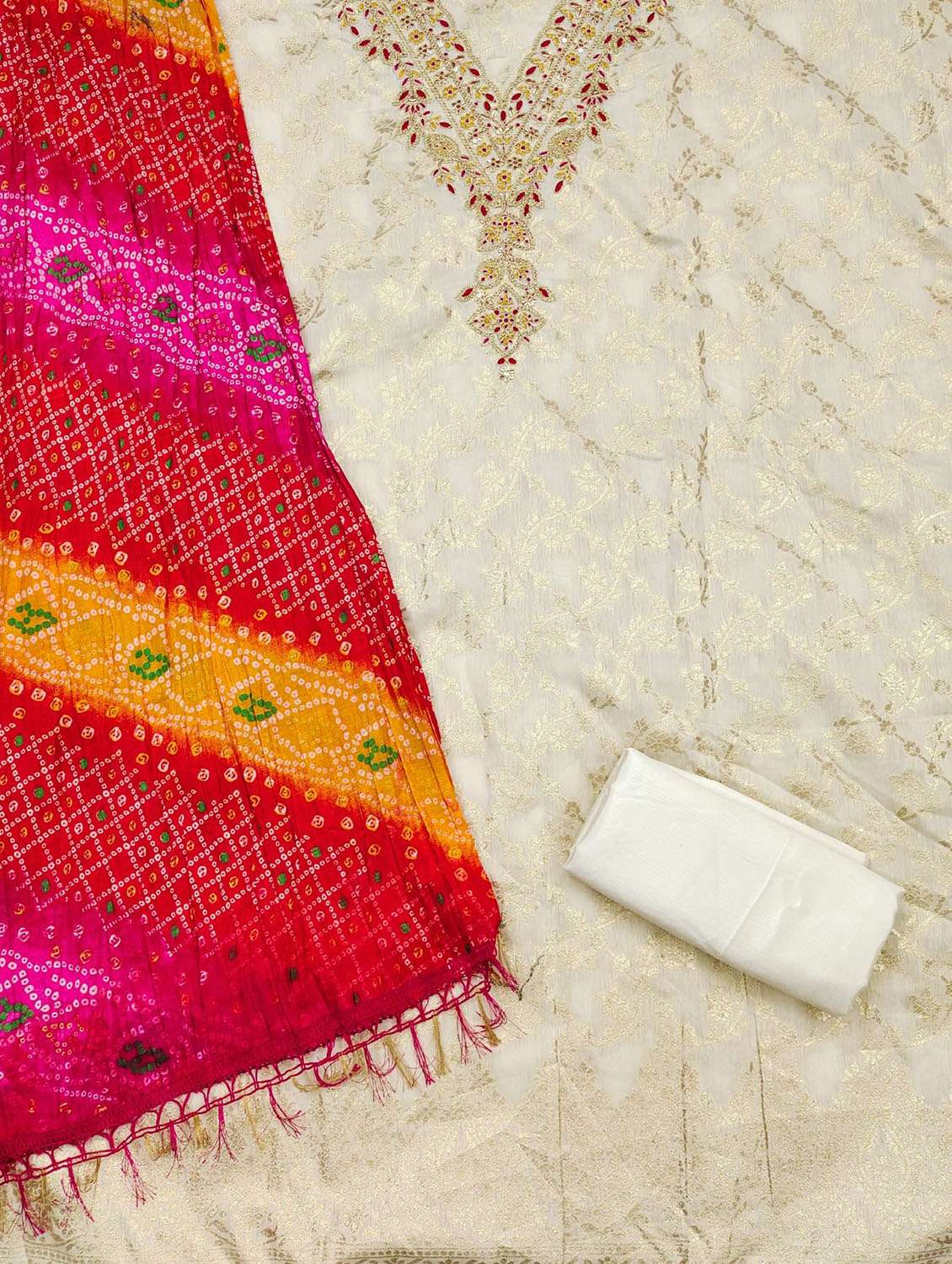 women self design embroidered unstitched suit set - 21975274 -  Standard Image - 1