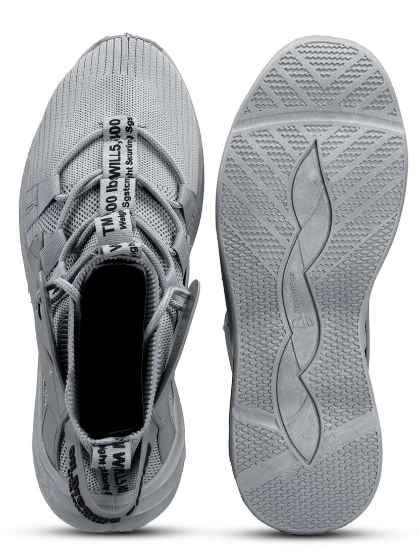 men grey lace up sneaker - 21975380 -  Standard Image - 4