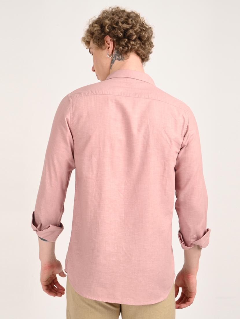 men solid long sleeve regular fit casual shirt - 21975521 - Standard Image - 4