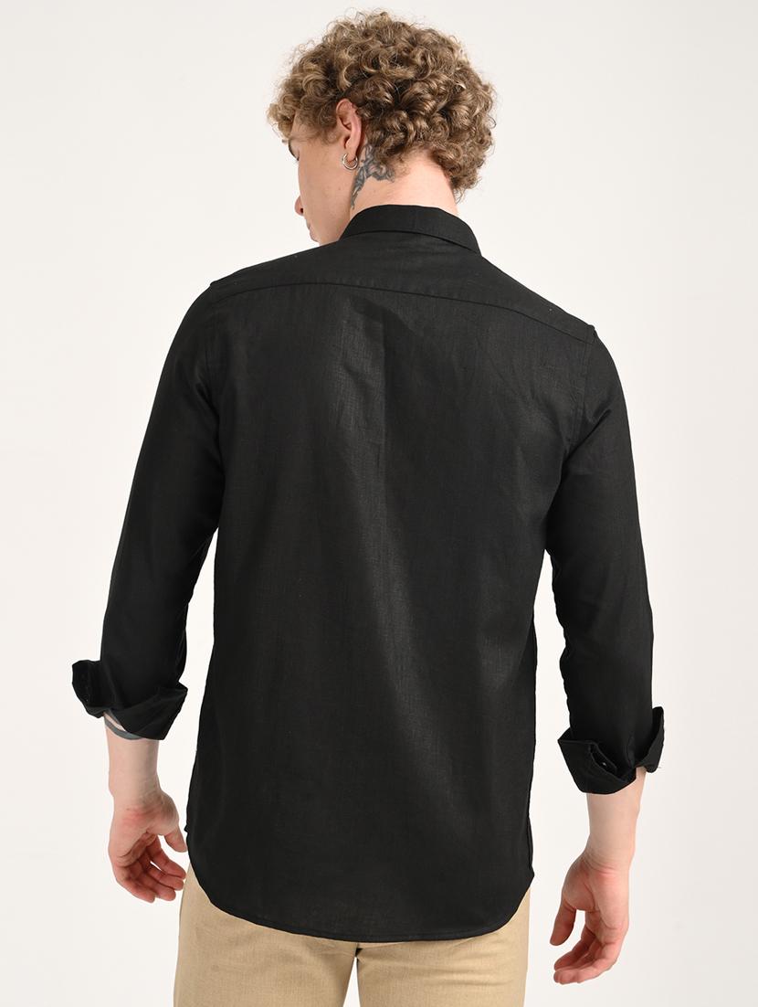 men solid long sleeve regular fit casual shirt - 21975523 - Standard Image - 4
