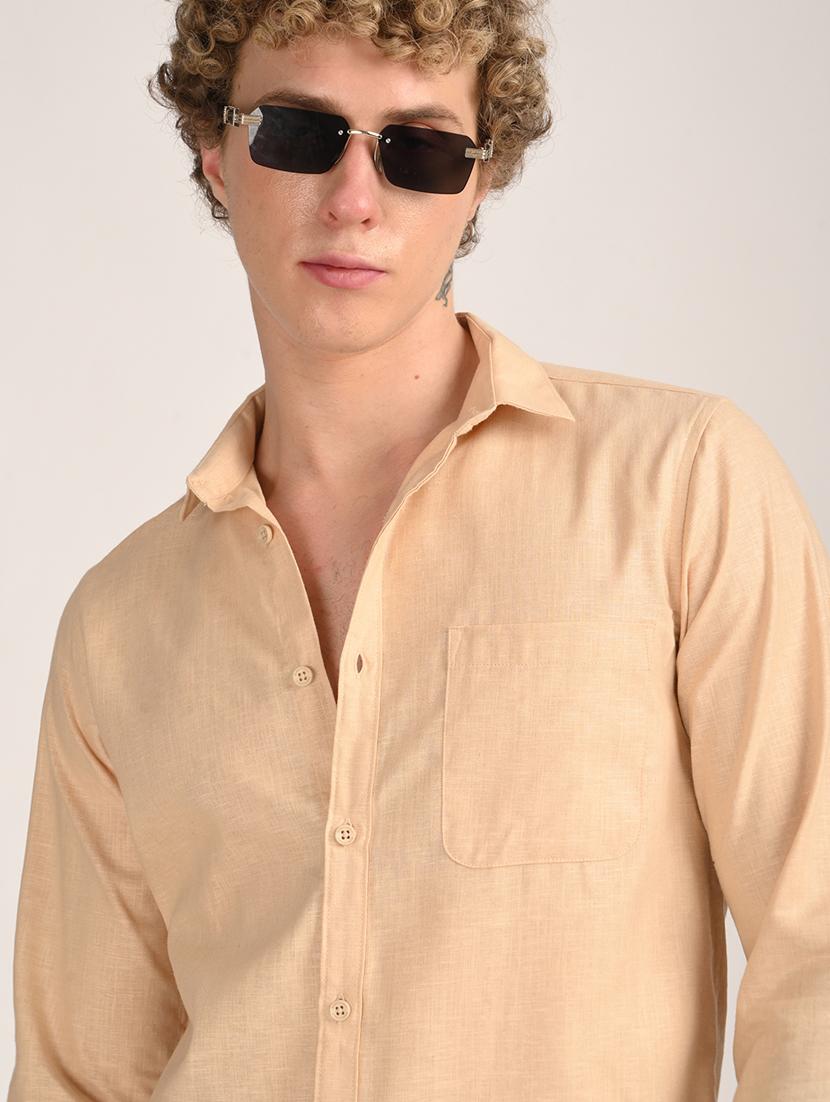men solid long sleeve regular fit casual shirt - 21975528 -  Standard Image - 1