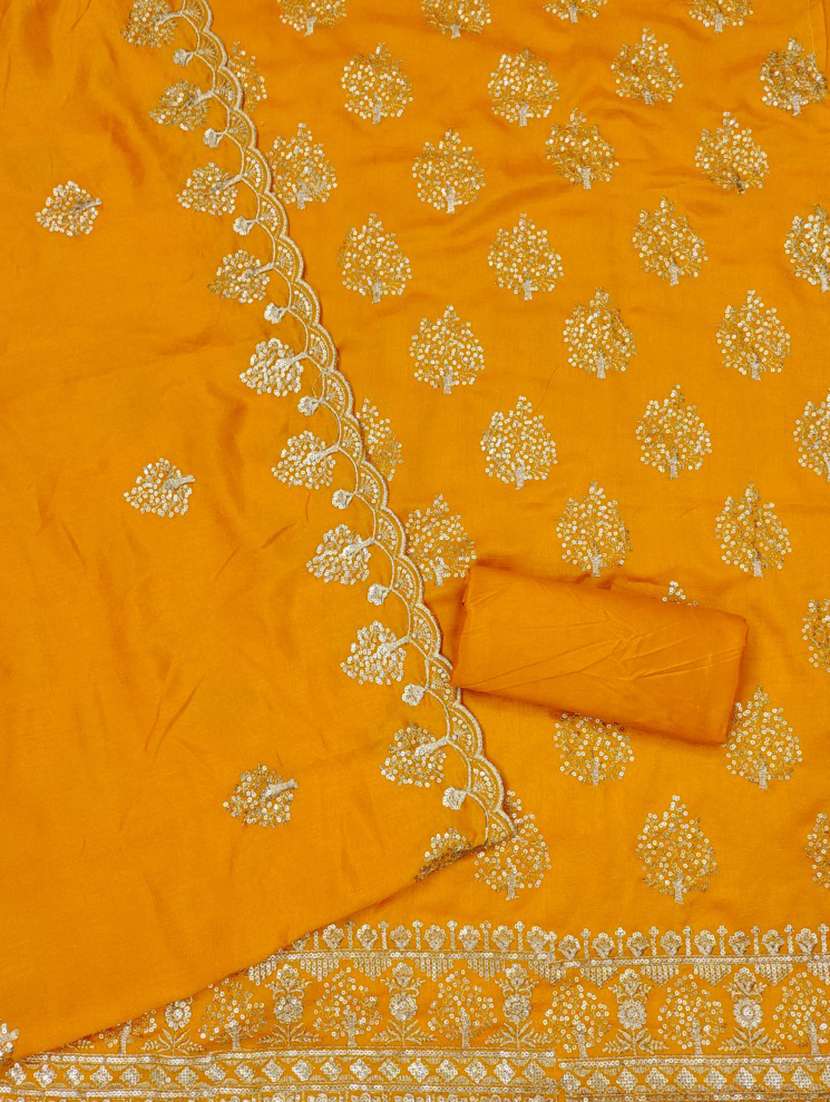 women solid with work embroidered unstitched suit set - 21975569 -  Standard Image - 1