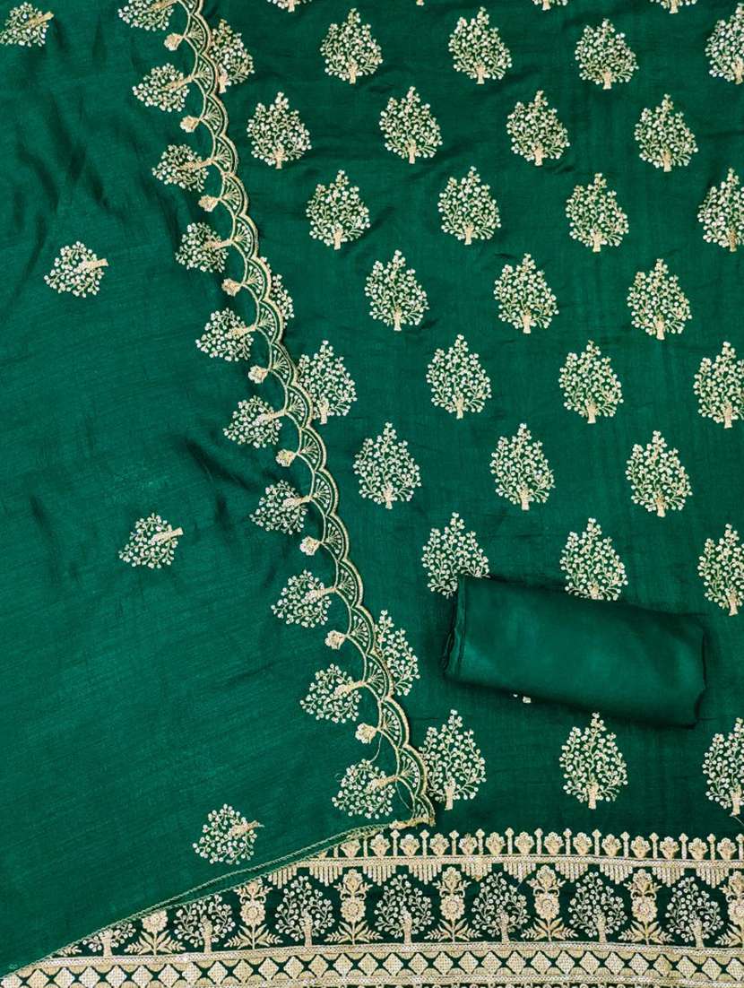 women solid with work embroidered unstitched suit set - 21975571 -  Standard Image - 1