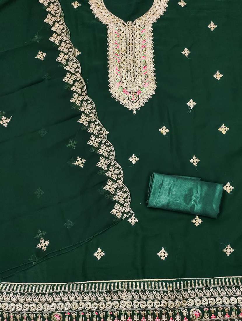 women solid with work embroidered unstitched suit set - 21975637 -  Standard Image - 1