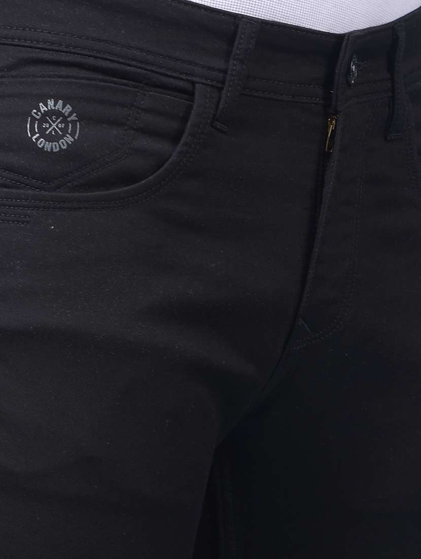 men plain low rise full length slim fit jeans - 21975642 - Standard Image - 6